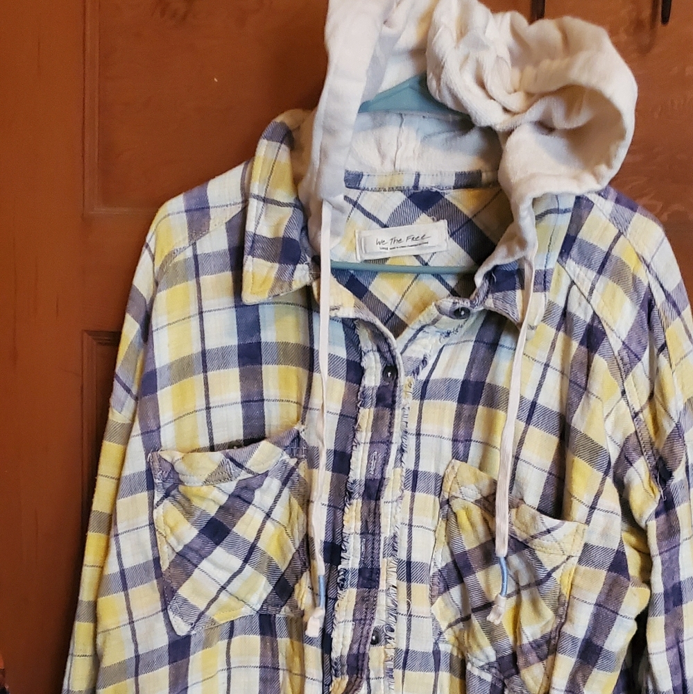 FREE PEOPLE Calico Basin Plaid Button Down